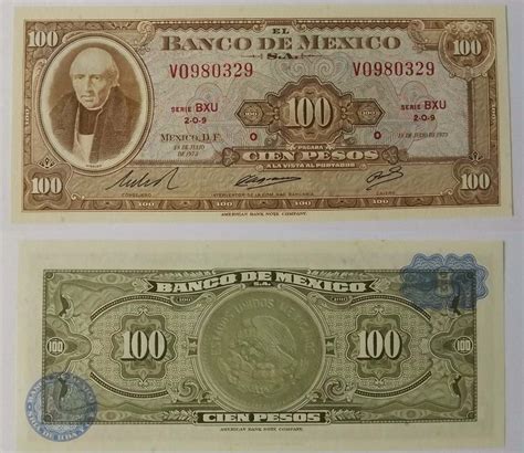 Colección 6 Billetes Mexicanos Antiguo Unc Mismo Folio Abnc Meses sin