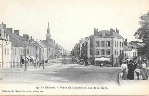 Le Creusot Route De Couches Et Rue De La Gare Carte Postale