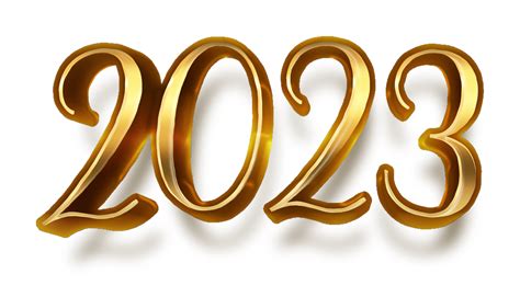 Happy New Year 2023 Celebration Eve Golden Shiny Text Fonts 16701817 Png