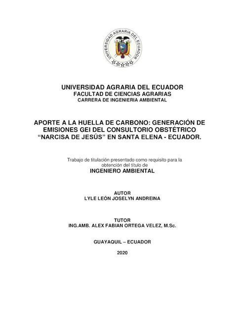 Pdf Universidad Agraria Del Ecuador Facultad De Leon Joselyn