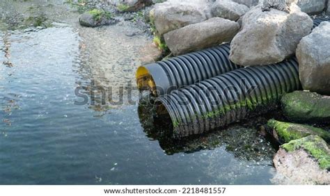 Sewage Dumping Ocean Sewage Pollution Causes Stock Photo 2218481557