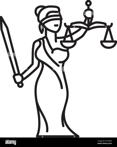 Lady Justice Symbol Vector