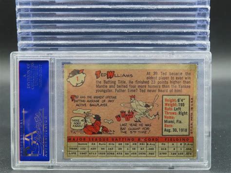 Topps Ted Williams Psa Boston Red Sox Ex Ebay