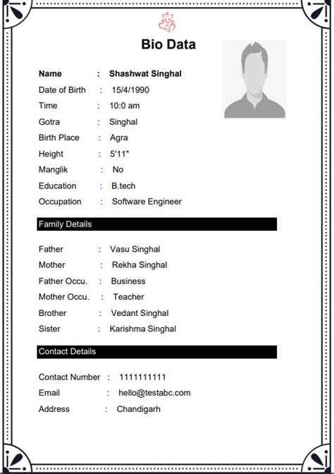 Create Bio Data For Marriage Download Marriage Biodata Format For 2023