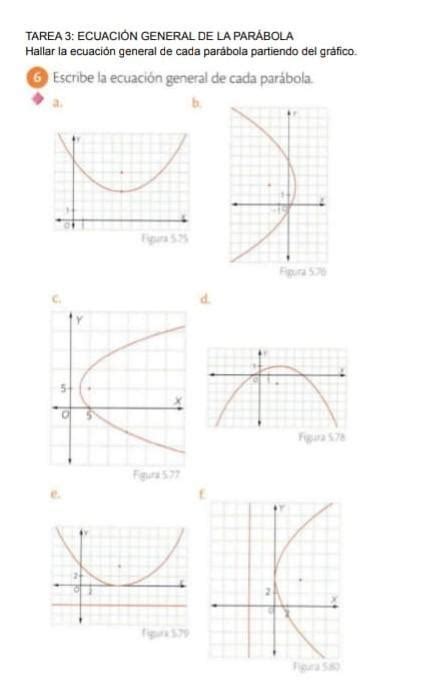 Escriba La Ecuacion General De Cada Parabola Figura 5 79 Alumnos