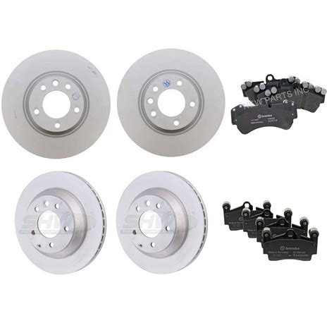 Porsche Disc Brake Pad And Rotor Kit Front And Rear Mm Mm