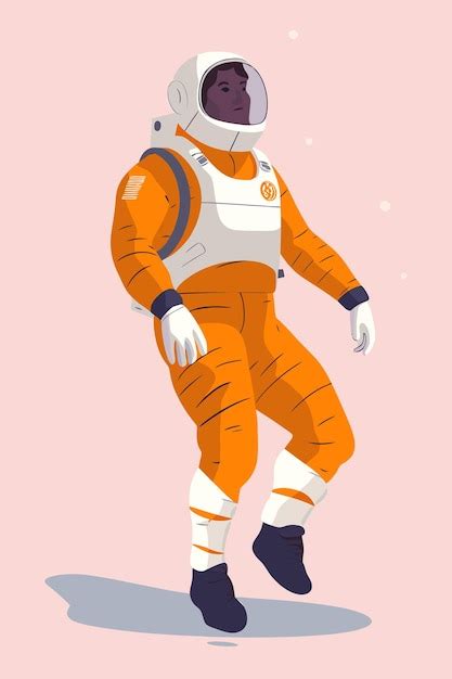 Astronauta en traje espacial ilustración vectorial en estilo de dibujos