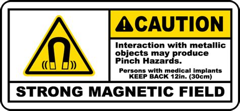 Caution Strong Magnetic Field Label Get 10 Off Now