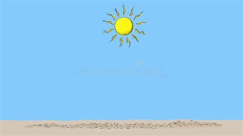 Video Animation, Drawing of the Sun with Movement. Stock Footage ...