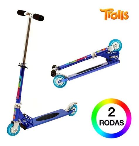 Patineta Scooter De Pie Dm Radical Patinete Radical Trolls Azul Para