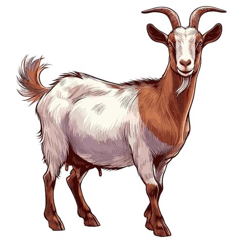 Premium Vector Goat Vector Cartoon Illustration