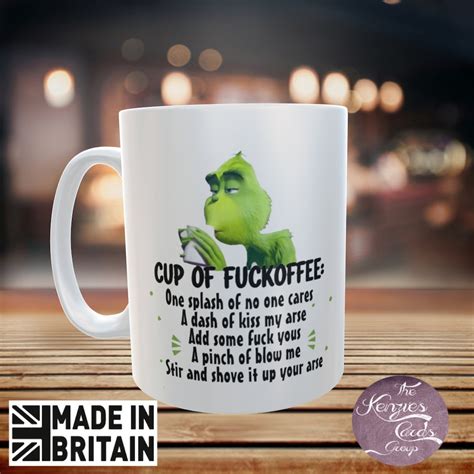 Personalised Cup Of Fuckoffee The Grinch Lover The Grinch Tea Coffee Mugs Grinch Face Mug