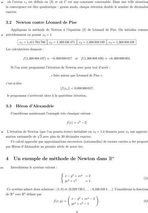 exercice corrigé méthode de newton