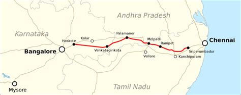 Bangalore Chennai Expressway Route Map