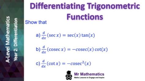 Differentiating Trigonometric Functions Mr