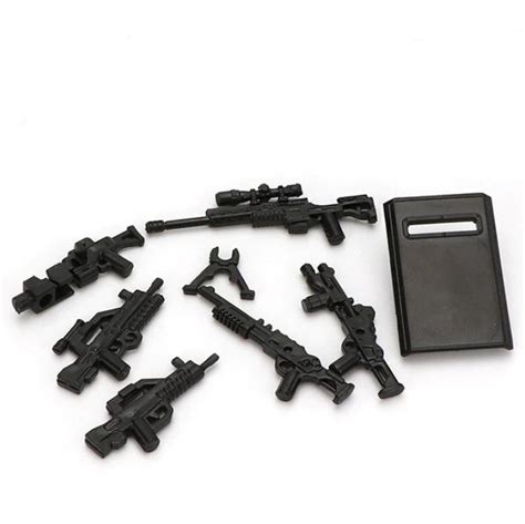 Lego Swat Minifigures Armor And Weapons Guns Accessories V8 Pack