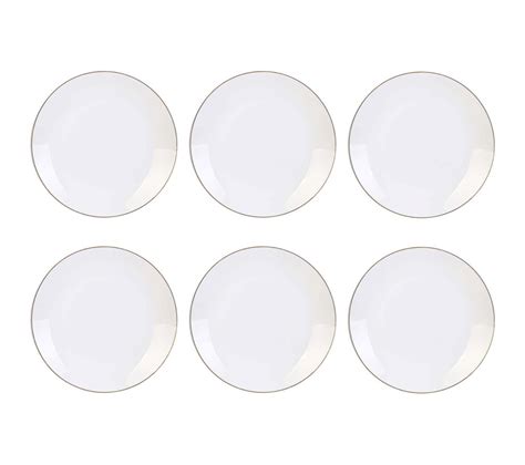 Assiette En Porcelaine Avec Liser Dor Lot De Assiettes Plates