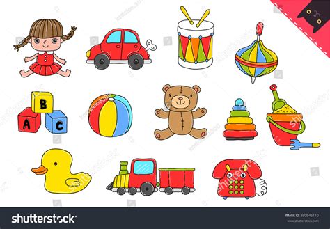 Cartoon Kids Toys Stock Vektor 380546110 Shutterstock