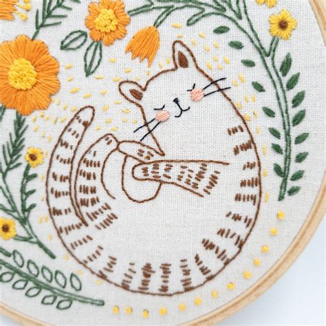 Embroidery Kits 7 / Cat Embroidery Kits for Beginners / | Etsy