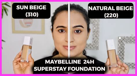 Maybelline Hour Superstay Foundation Review Swatch Off