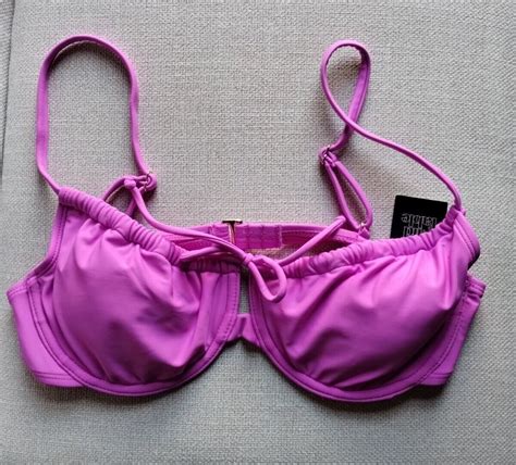 Women S Shirred Underwire Bikini Top Wild Fable Size M Ebay