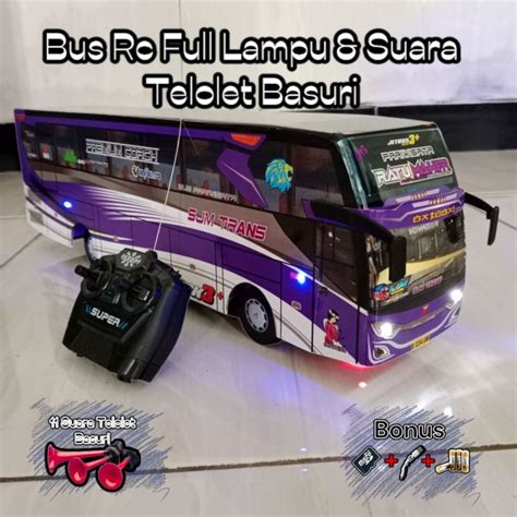 Miniatur Bus Sjm Trans Ratu Maher Rc Suara Telolet Basuri Lazada