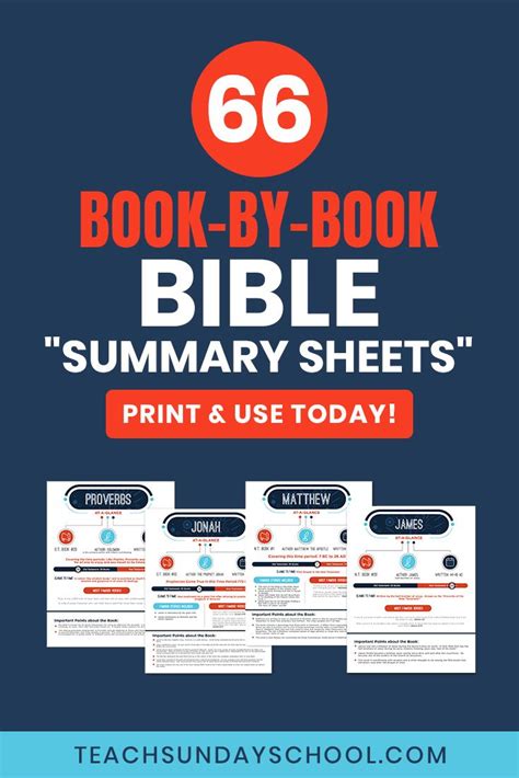 Printable Bible Summary Sheets