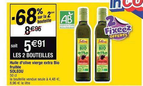 Promo Huile D Olive Vierge Extra Bio Fruit E Sol Ou Chez Cora