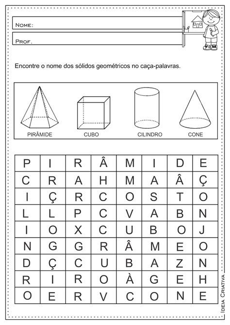 Atividades Sobre Planifica O De S Lidos Geom Tricos Ano Braincp