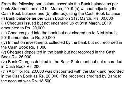 Prepare Bank Reconciliation Statement From The Followingi Debit B