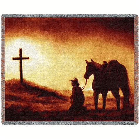 Reverence Blanket Western Cross Cowboy Art Cowboy Pictures