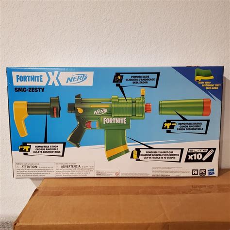 Nerf Fortnite Smg Zesty Elite Blaster Exclusive Epic Games Hasbro Soft