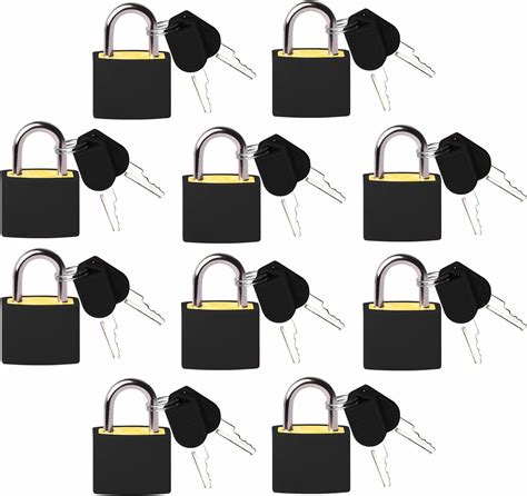 Padlock 10 Pack Bulk Small Locks With Keys Home School Essentials