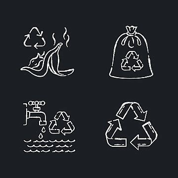 Set Of Doodle Zero Waste Icons Illustration Life Drawn Vector