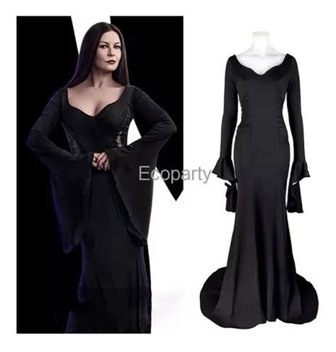 Disfraz De Morticia Addams Para Adulto Negro Tick Tock Cuotas Sin Inter S