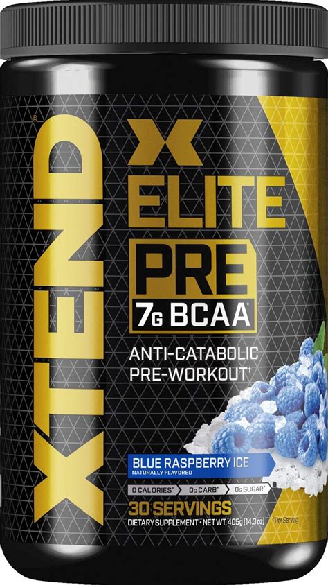 Xtend Elite Pre Bcaa Powder Anti Catabolic Pre Workout Drink With