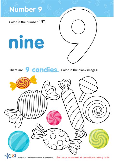 Number 9 Worksheet