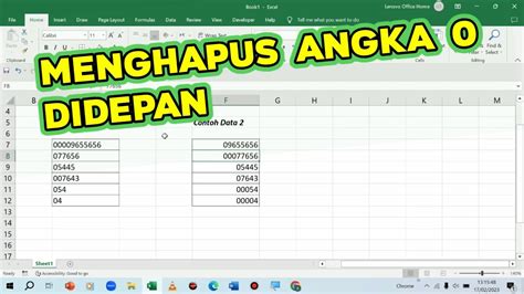 Cara Menghapus Cara Menghilangkan Angka 0 Didepan Di Microsoft Excel