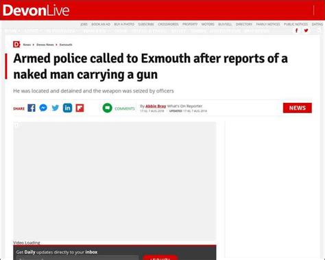 Armed Police Called To Exmouth After Reports Of A Naked Man Carrying A