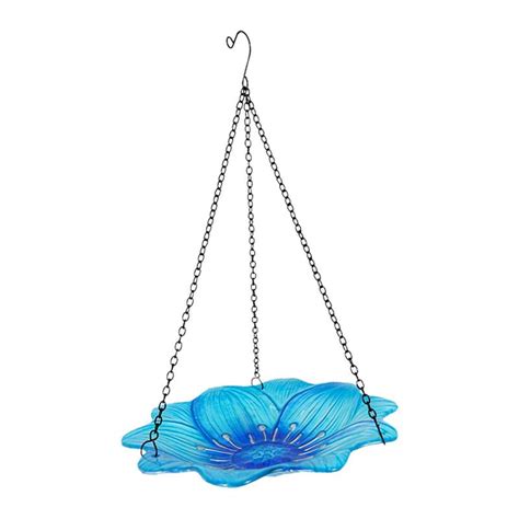 Hanging Bird Bath for Outdoor Patio Backyard Glass Bowl Bird Bath with ...