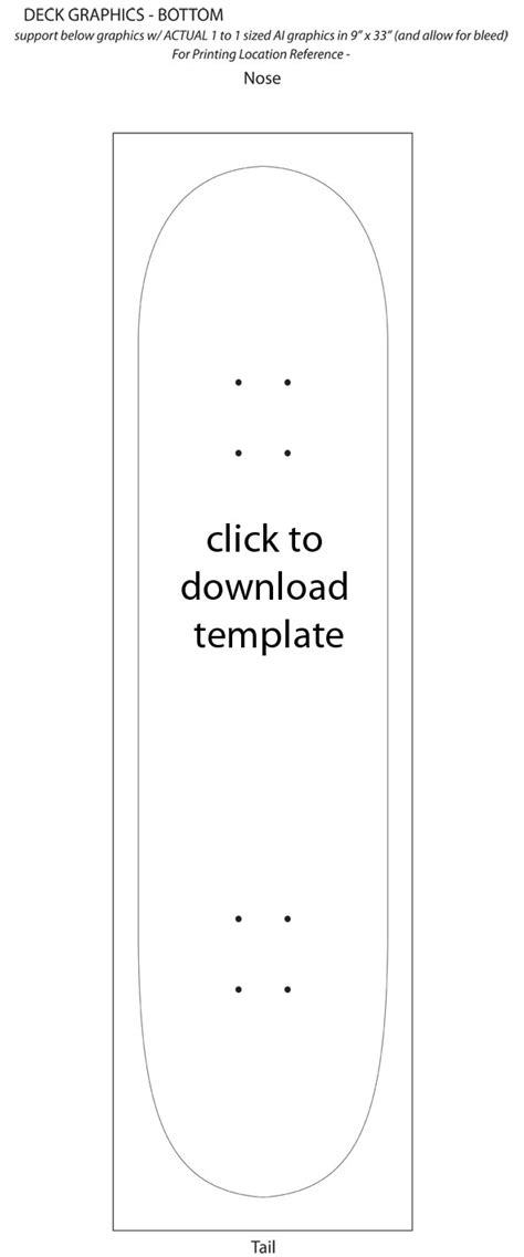 Skateboard Deck Template