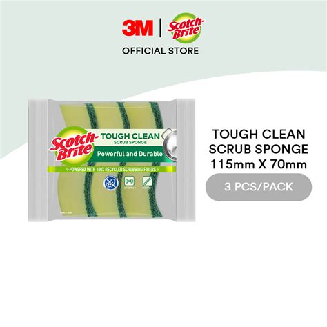 M Scotch Brite Tough Clean Antibacterial Scrub Sponges Pcs Vp