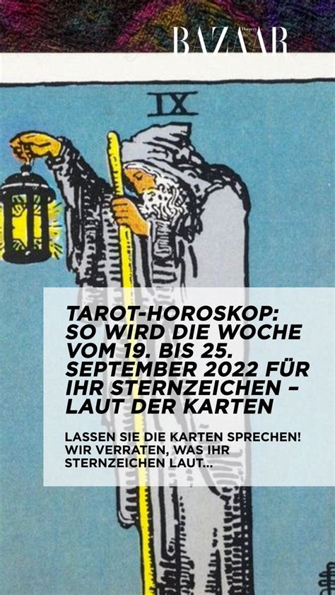 Tarot Horoskop So wird Woche vom 19 bis 25 September 2022 für