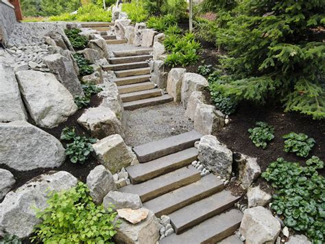 Black Tusk Basalt Steps Bedrock Natural Stone