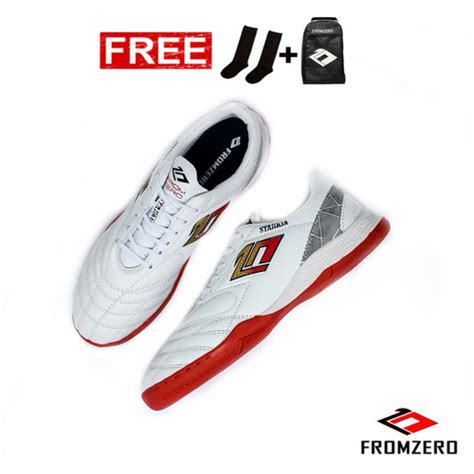 Promo Fromzero Sepatu Futsal Fromzero Starkia Revolted White Red IN