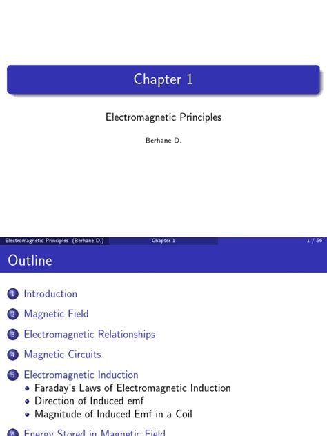 Electromagnetic Principles Pdf Electromagnetic Induction Magnetic