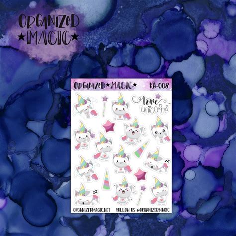 Moody Unicorn planner stickers unicorn stickers stocking | Etsy