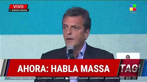 Habla SERGIO MASSA Tras Imponerse De Cara Al Balotaje En Esta