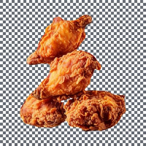 Delicioso Frango Frito Isolado Em Fundo Transparente Psd Premium