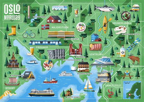 Oslo, map illustration | Behance